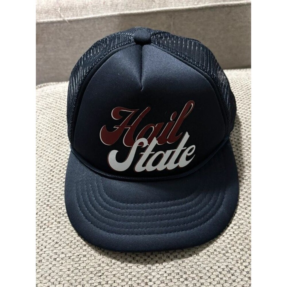 Hail State Navy Blue Trucker Hat Mississippi State Bulldogs MSU Snapback Cap